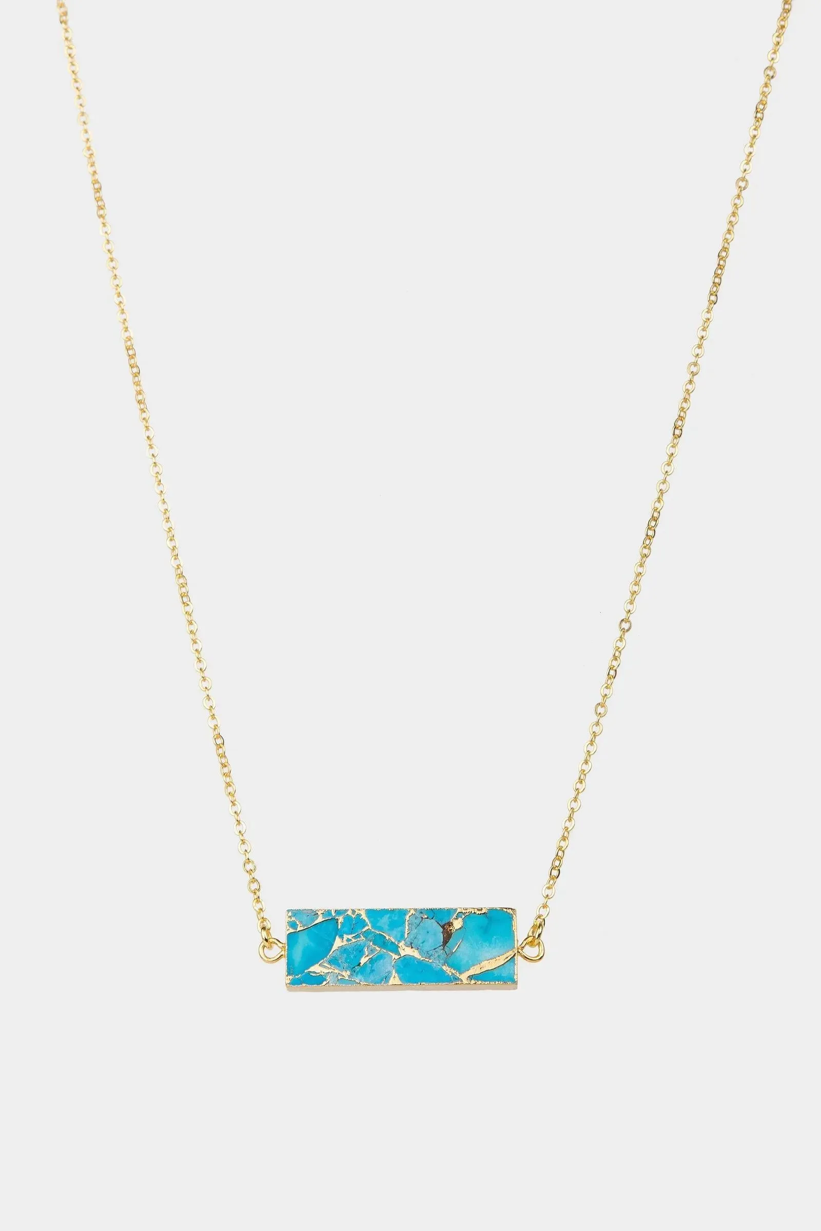 Mojave Rectangle Stone Pendant Necklace