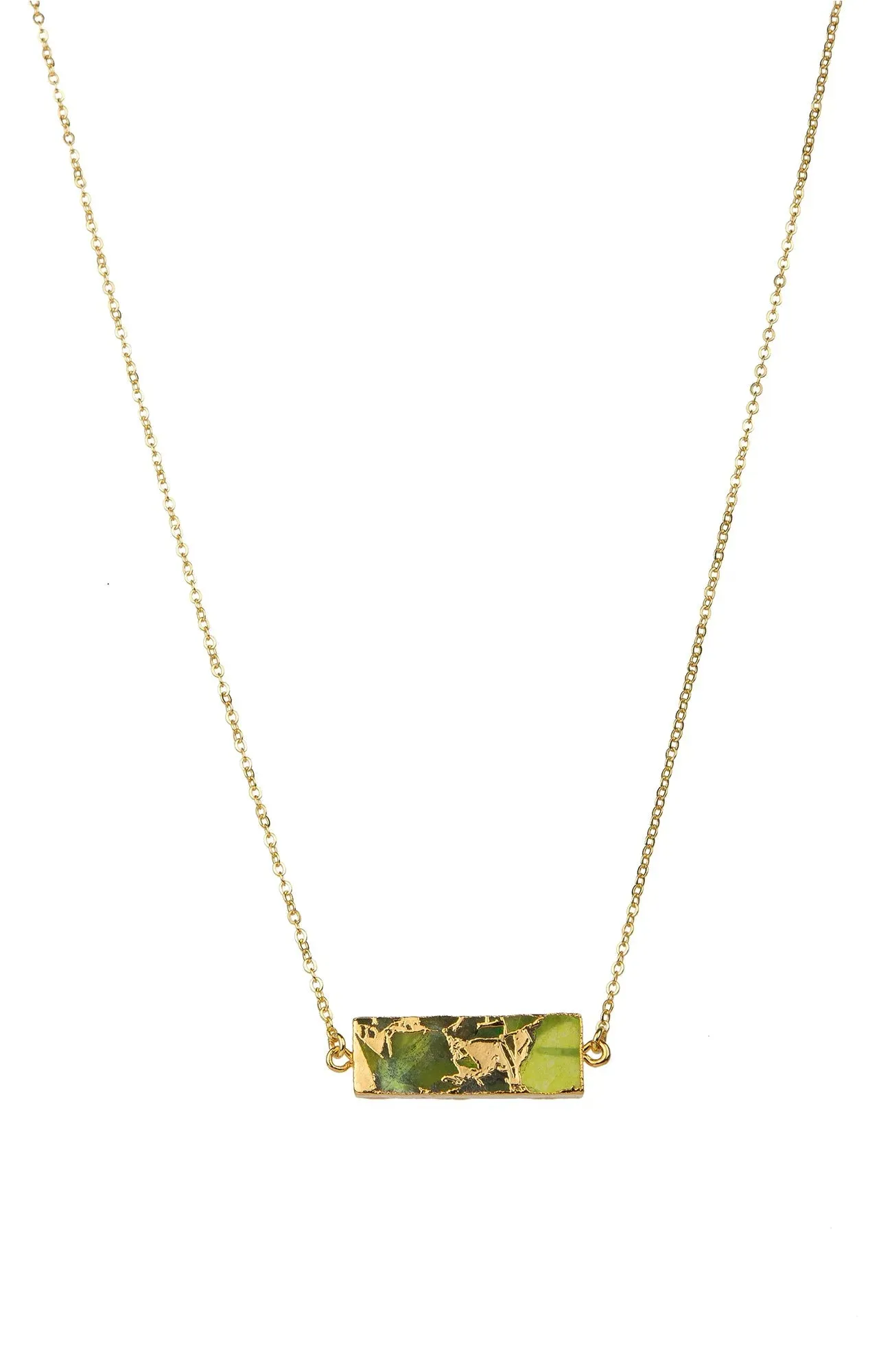 Mojave Rectangle Stone Pendant Necklace