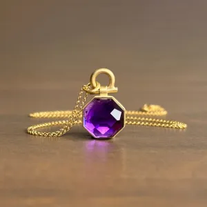 Moroccan Fire Amethyst Octagon Pendant