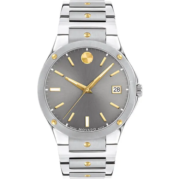 Movado SE Grey Dial Two Tone Men's Watch 0607514