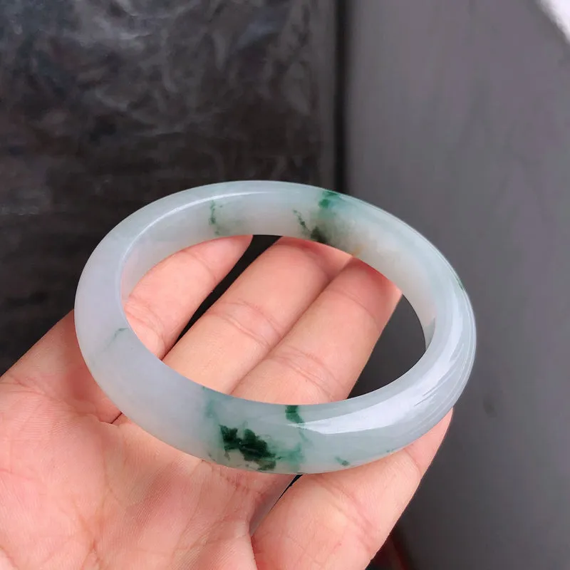 Natural Jade Bangle Jadeite Bangle Internal Diameter 56.4mm NBE071