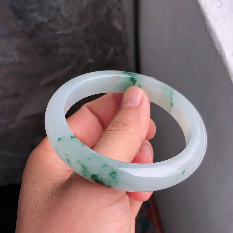 Natural Jade Bangle Jadeite Bangle Internal Diameter 56.4mm NBE071