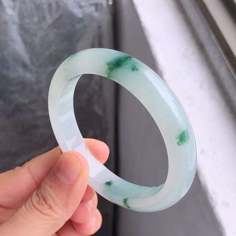 Natural Jade Bangle Jadeite Bangle Internal Diameter 56.4mm NBE071