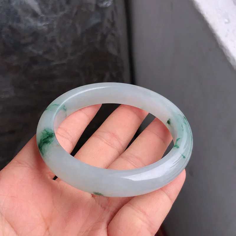 Natural Jade Bangle Jadeite Bangle Internal Diameter 56.4mm NBE071