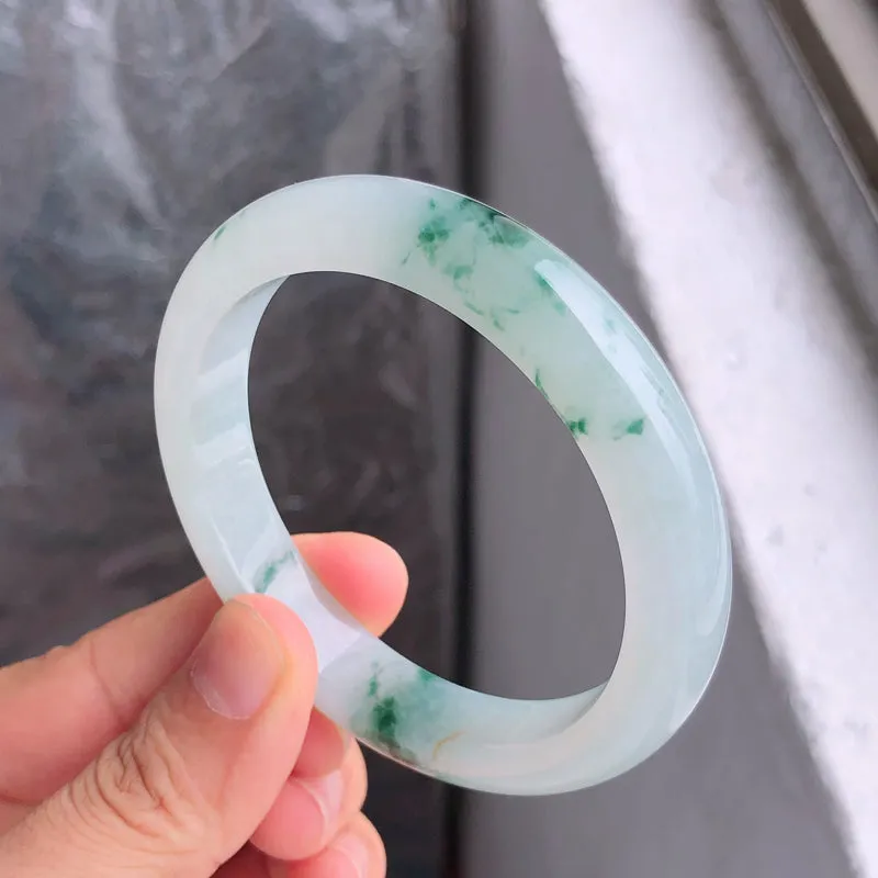 Natural Jade Bangle Jadeite Bangle Internal Diameter 56.4mm NBE071