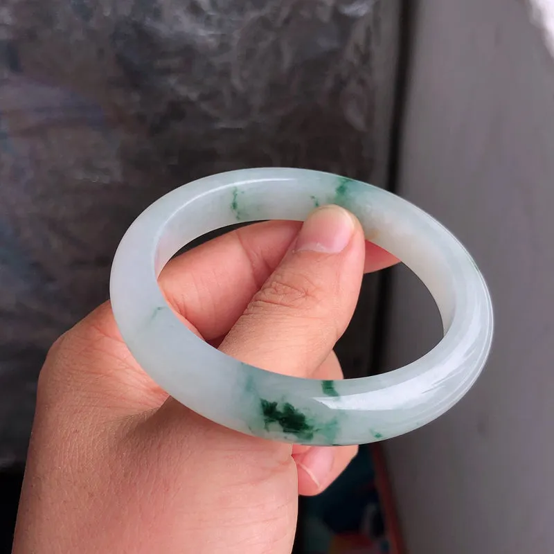 Natural Jade Bangle Jadeite Bangle Internal Diameter 56.4mm NBE071