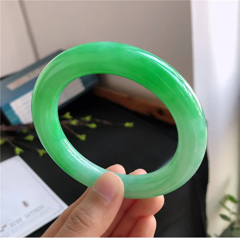 Natural Jade Bangle Jadeite Bangle Internal Diameter 57.2mm 00944