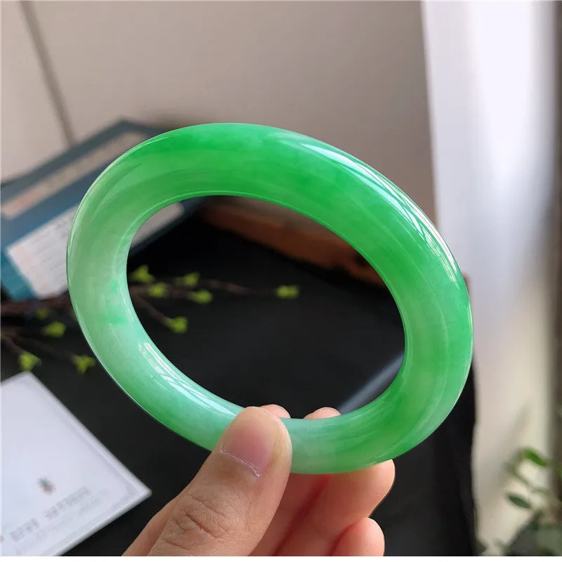 Natural Jade Bangle Jadeite Bangle Internal Diameter 57.2mm 00944