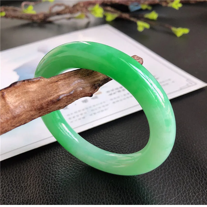 Natural Jade Bangle Jadeite Bangle Internal Diameter 57.2mm 00944