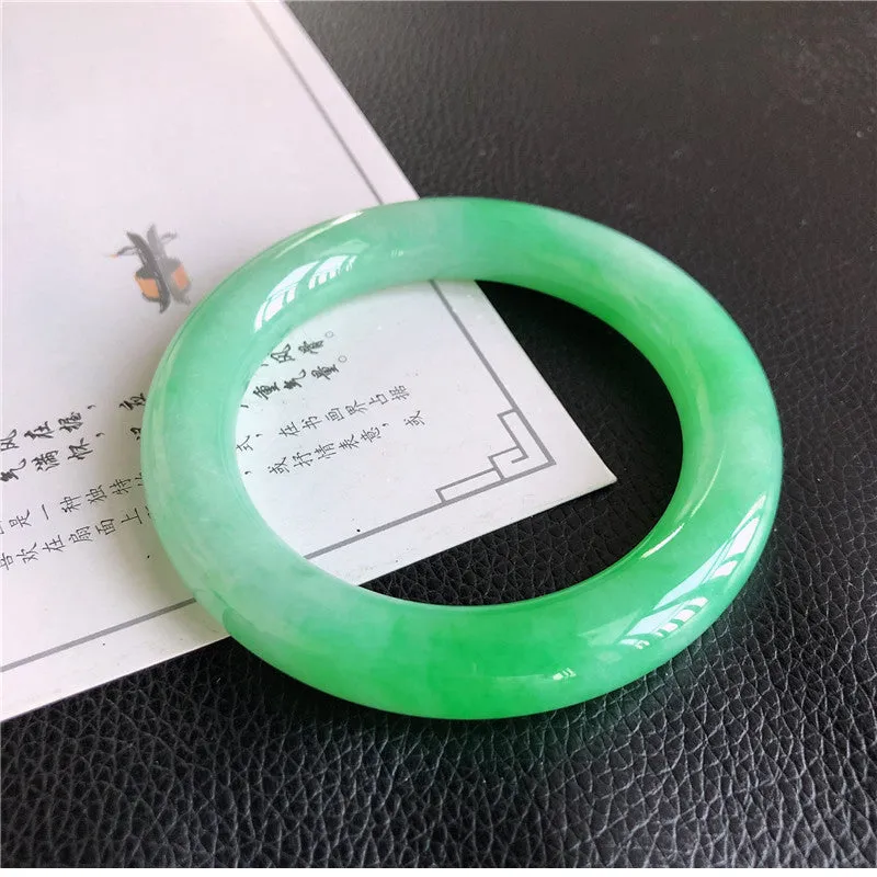 Natural Jade Bangle Jadeite Bangle Internal Diameter 57.2mm 00944