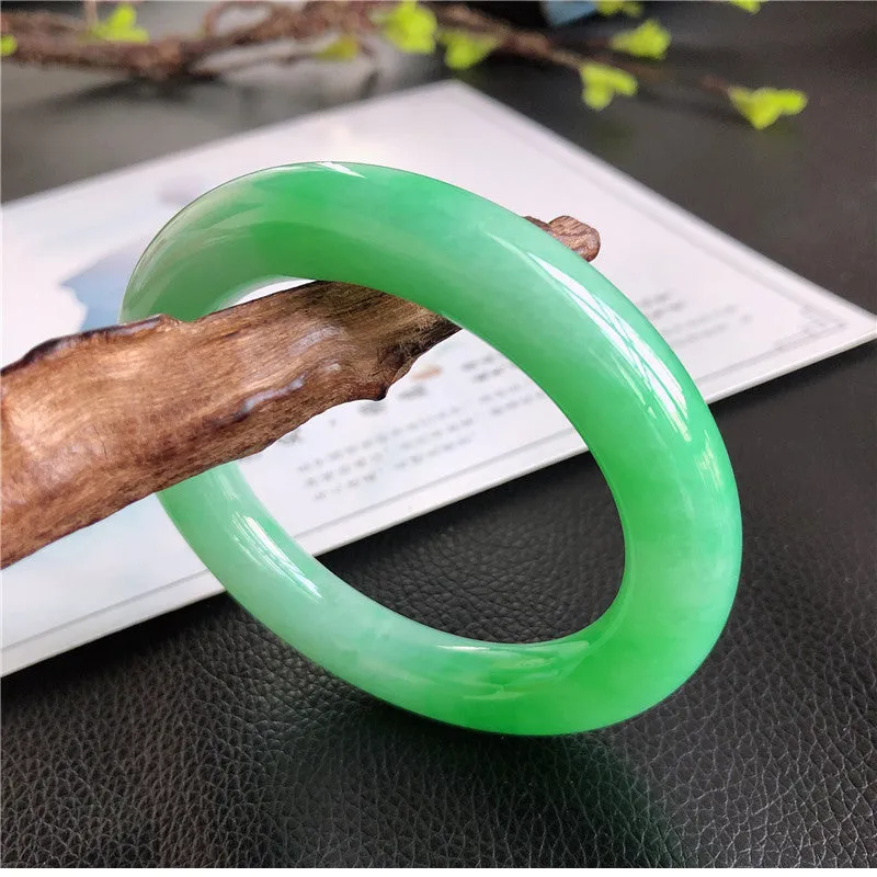 Natural Jade Bangle Jadeite Bangle Internal Diameter 57.2mm 00944