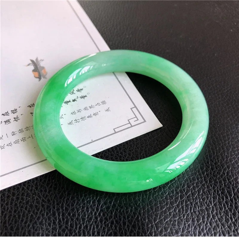 Natural Jade Bangle Jadeite Bangle Internal Diameter 57.2mm 00944