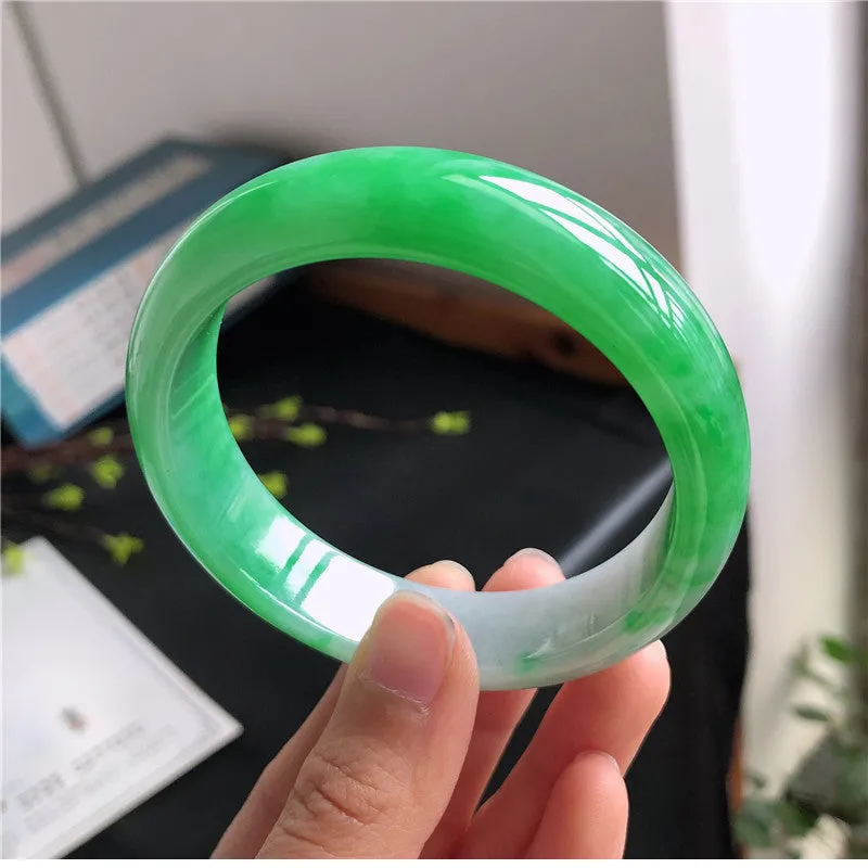 Natural Jade Bangle Jadeite Bangle Internal Diameter 57mm 00771