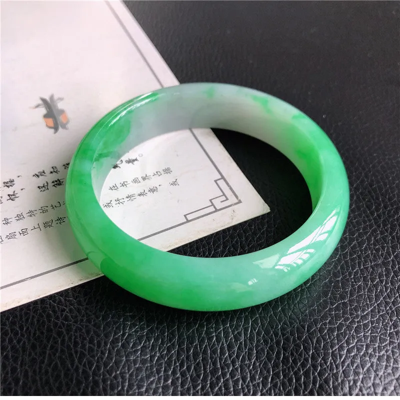 Natural Jade Bangle Jadeite Bangle Internal Diameter 57mm 00771