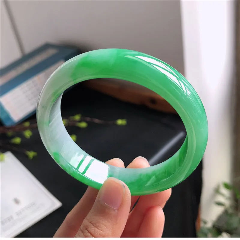 Natural Jade Bangle Jadeite Bangle Internal Diameter 57mm 00771