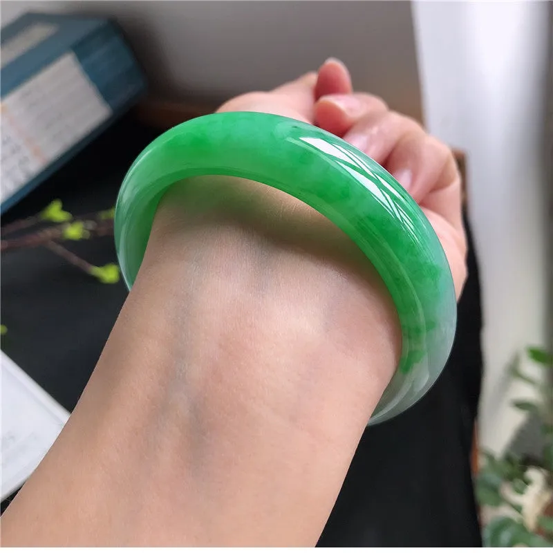 Natural Jade Bangle Jadeite Bangle Internal Diameter 57mm 00771