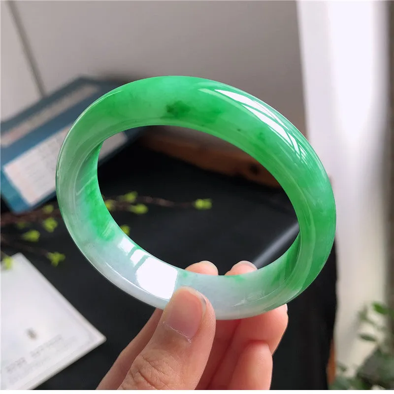 Natural Jade Bangle Jadeite Bangle Internal Diameter 57mm 00771