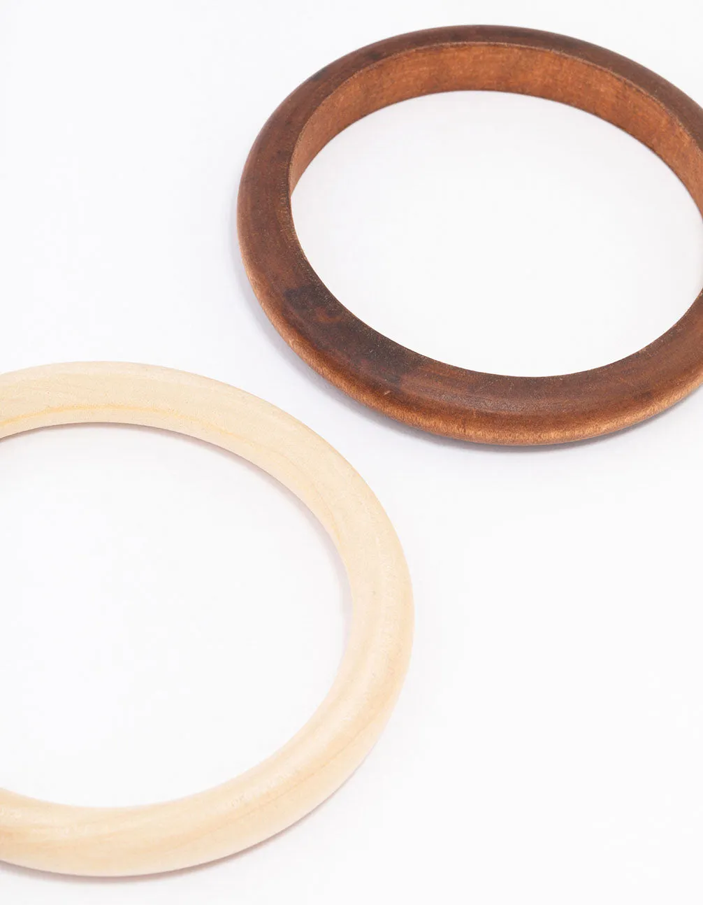 Neutral Wood Bangles 3-Pack