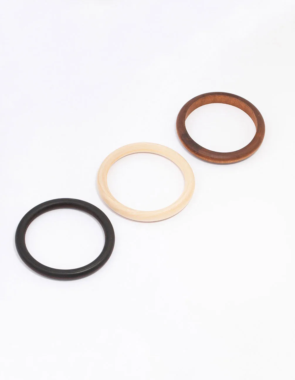 Neutral Wood Bangles 3-Pack