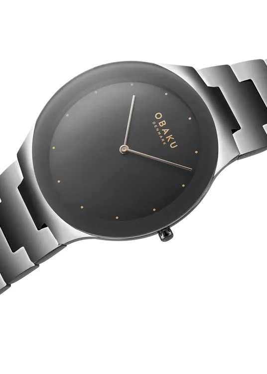 OBAKU SPEJL-ASH GUNMETAL BRACELET GUNMETAL DIAL V290GXUUSU