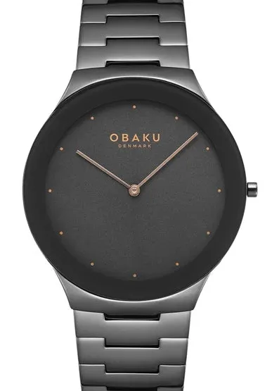 OBAKU SPEJL-ASH GUNMETAL BRACELET GUNMETAL DIAL V290GXUUSU