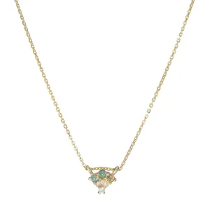 Opal Diamond Fan Necklace (ready to ship option)*