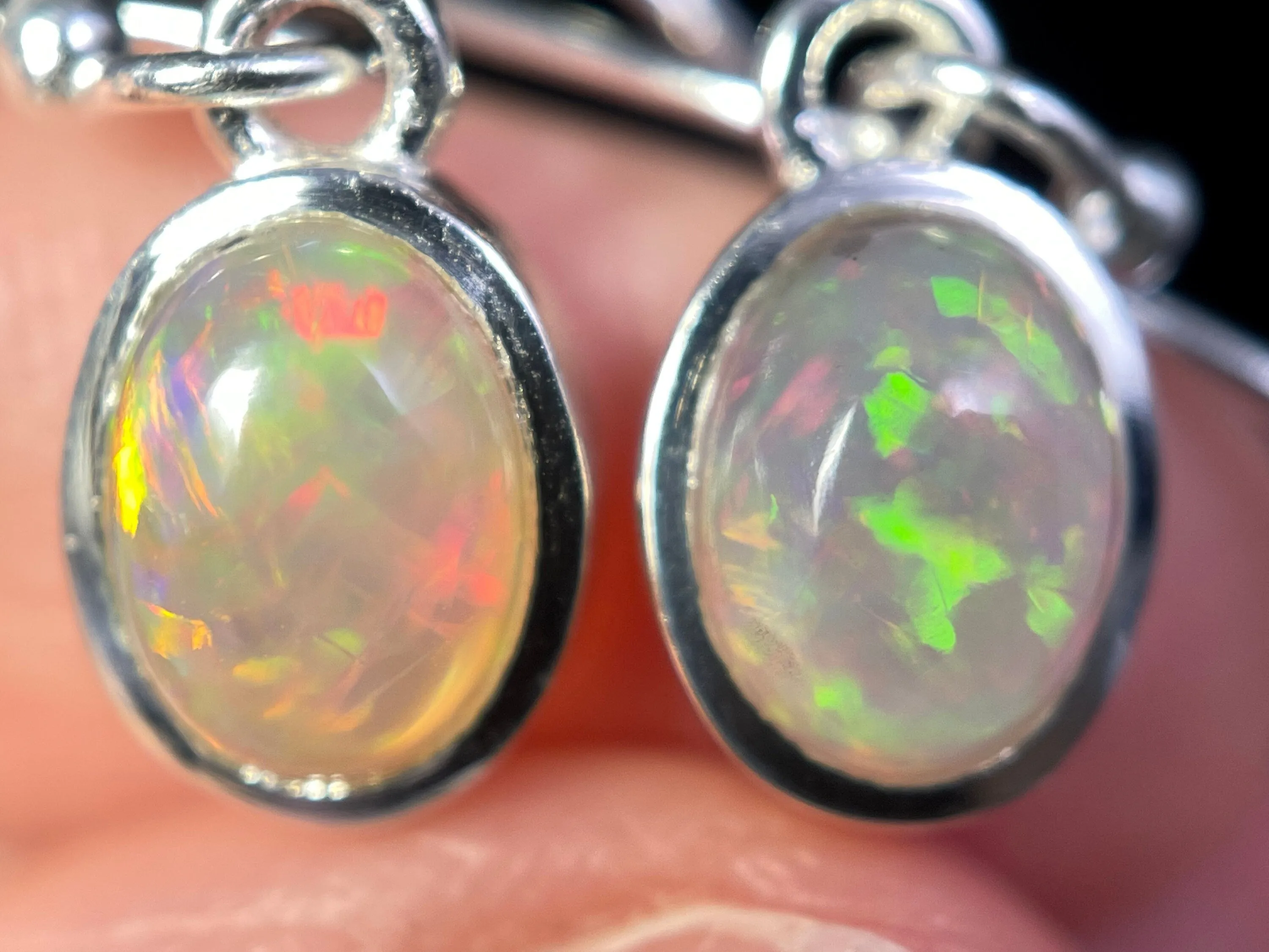 OPAL Earrings - Sterling Silver, Bridal Earrings Opal, Opal Jewelry, Welo Opal, 49118