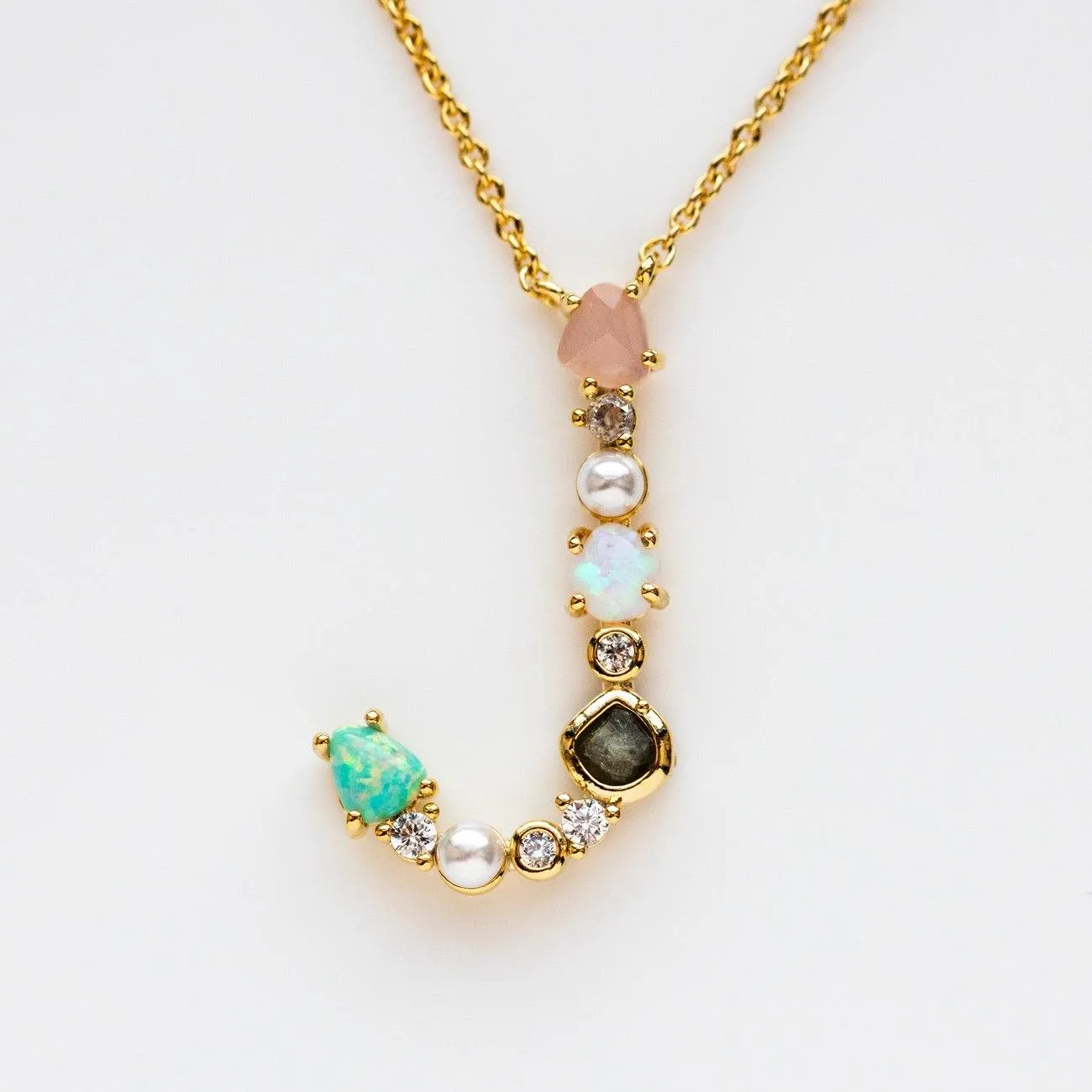 Opal Monogram Pendant