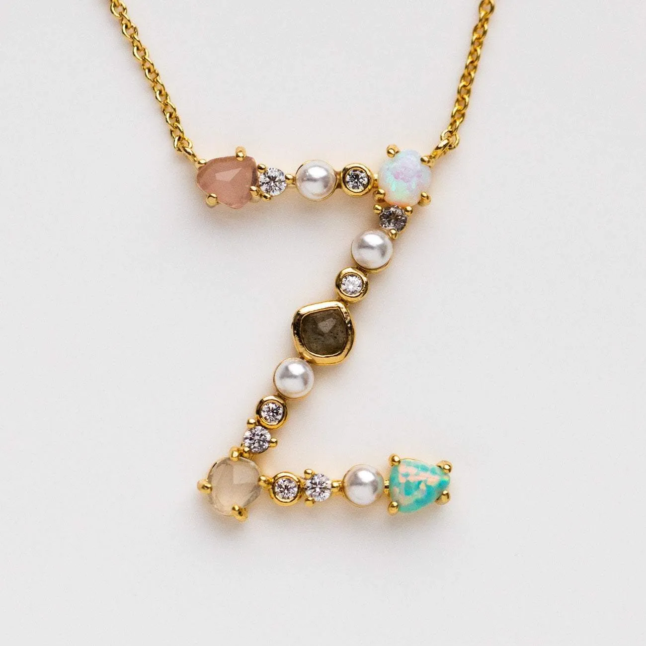 Opal Monogram Pendant