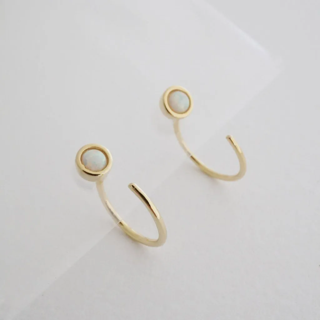 Opal Thread Hoops