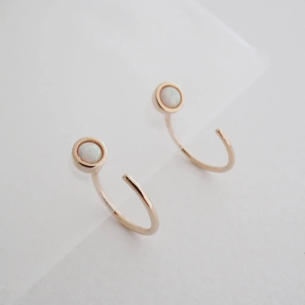 Opal Thread Hoops