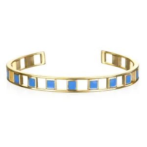 Open Squares Enamel Cuff