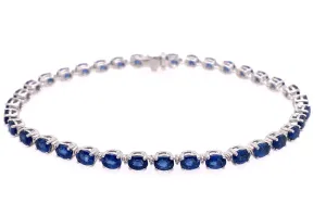 Oval Sapphire Tennis Bracelet