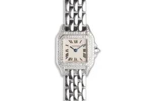 Panthère de Cartier Mini 18k WG Ladies Watch with Diamond Bezel & Case