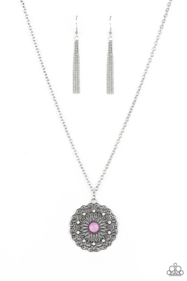 Paparazzi Necklace ~ Opal Gardens - Purple