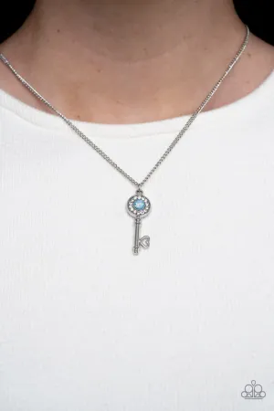 Paparazzi Necklace ~ Prized Key Player - Blue