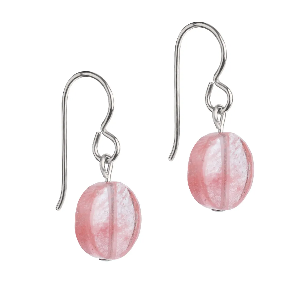 Peach Titanium French Hook Earrings