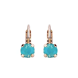 Petite Single Stone Leverback Earrings in Pacific Opal *Custom*