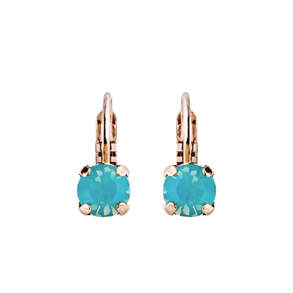 Petite Single Stone Leverback Earrings in Pacific Opal *Custom*