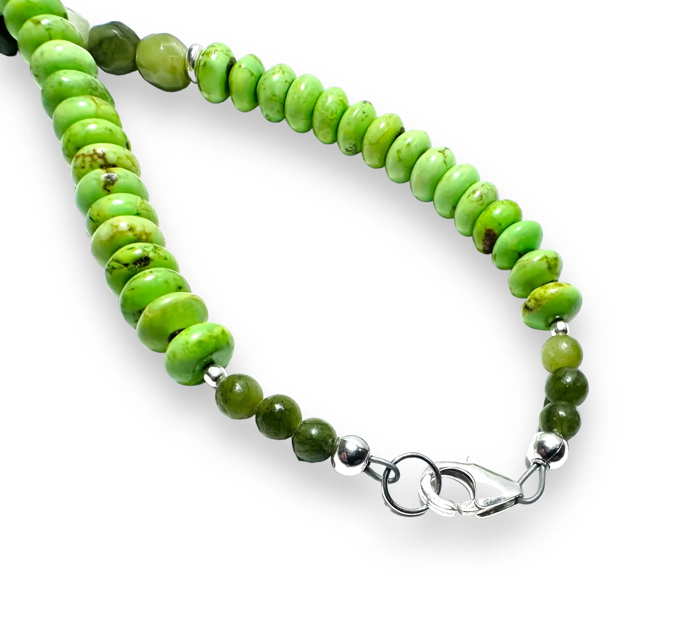 Prehnite green Gemstone Necklace