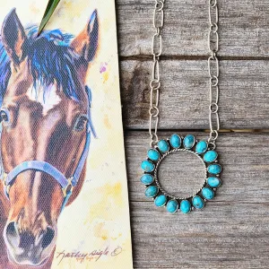 " Showlo "  Kingman Turquoise Eternity Circle