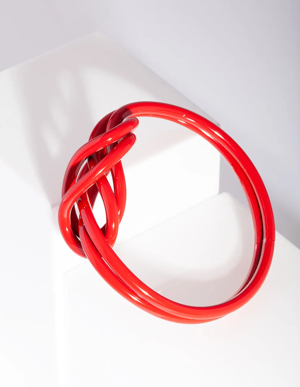 Red Double Knot Bangle