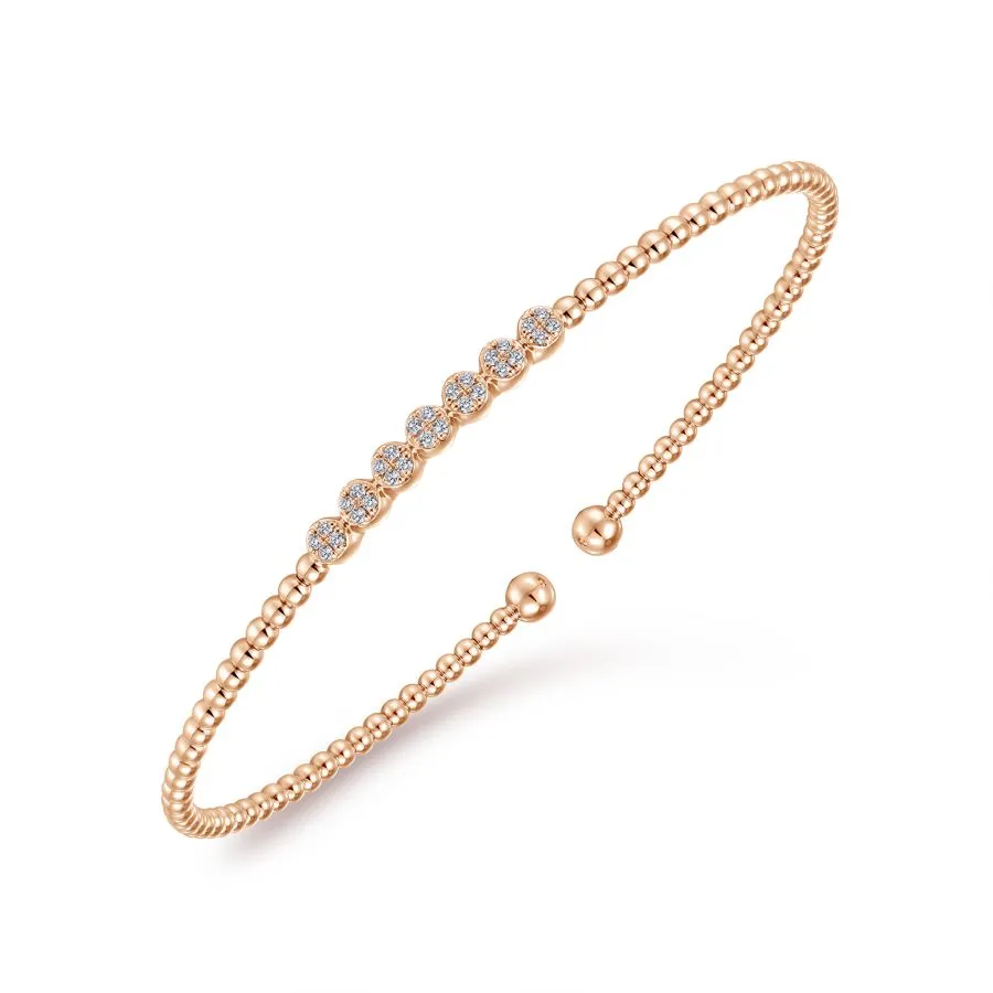 Rose Gold Diamond Station Bujukan Bangle