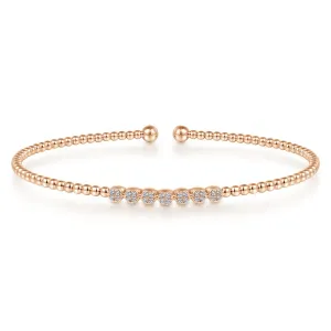 Rose Gold Diamond Station Bujukan Bangle