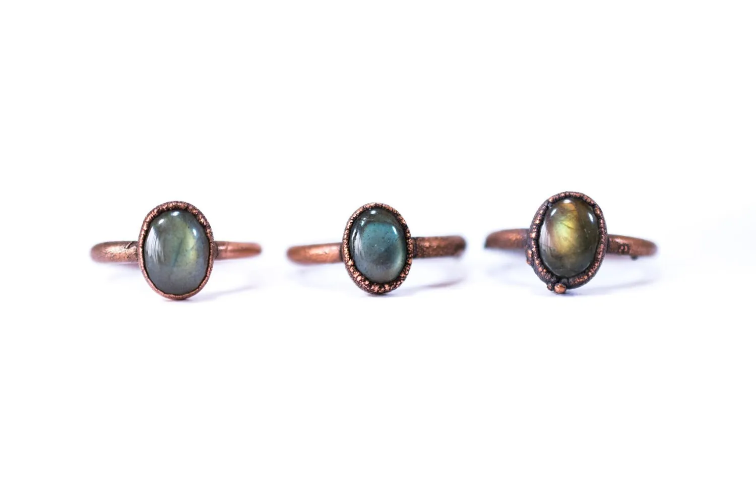 SALE Labradorite ring | Simple stone stacking ring