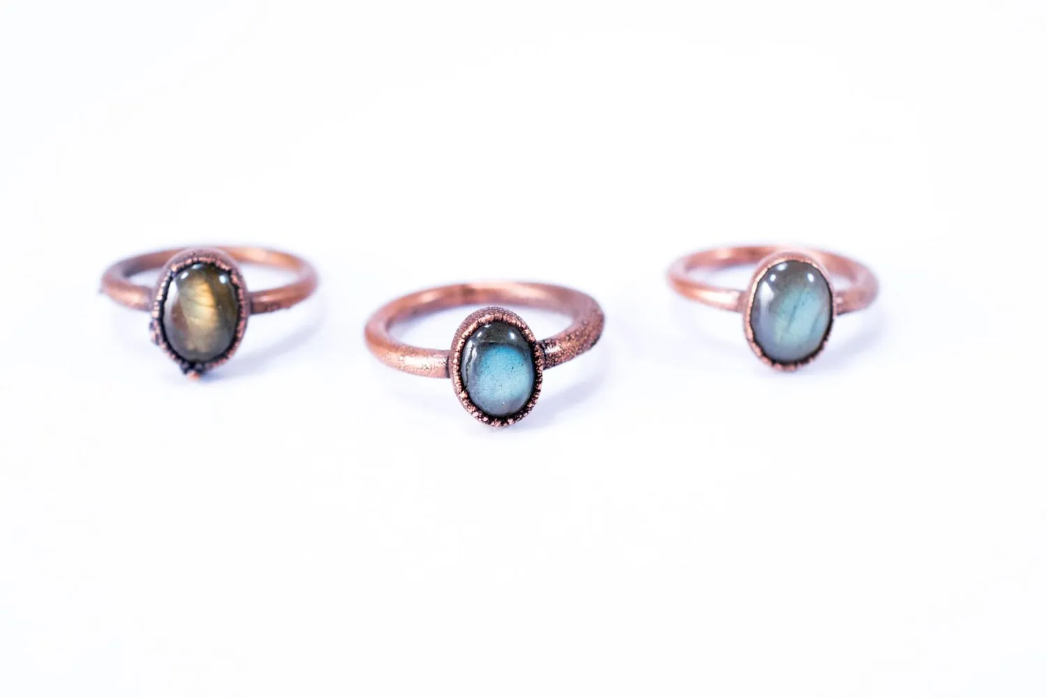 SALE Labradorite ring | Simple stone stacking ring