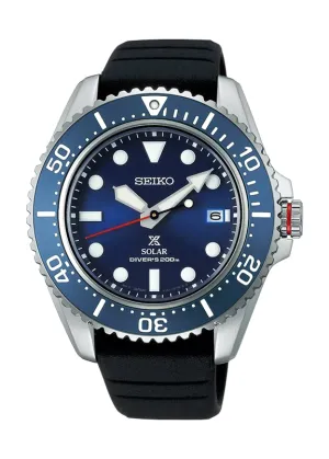 SEIKO PROSPEX SOLAR DIVER BLUE DIAL SILICON BAND SNE593P