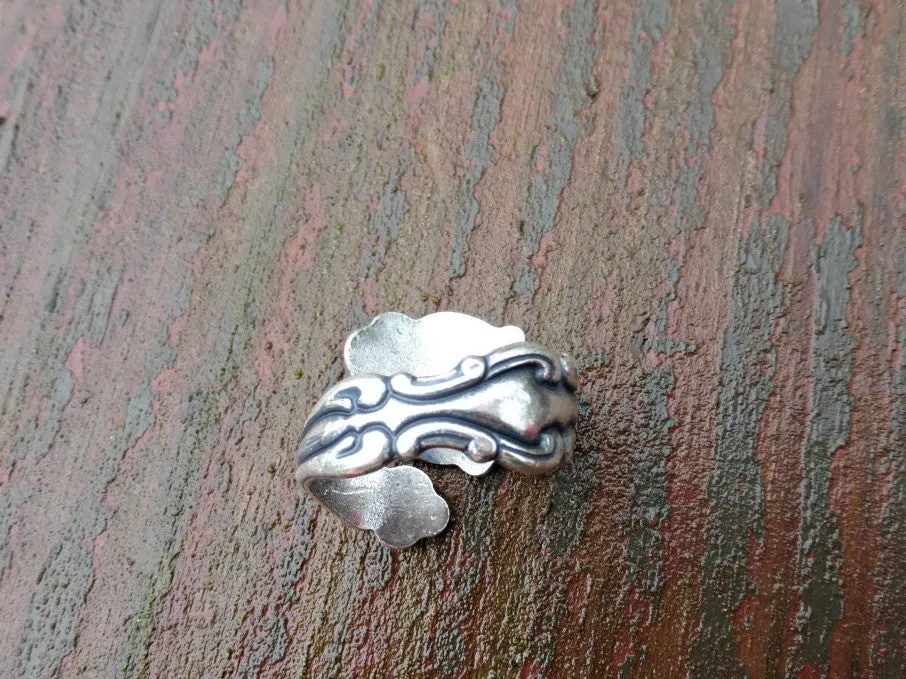 Spoon Ring. Sterling silver ring, silver jewelry, bohemian fashion accessories.