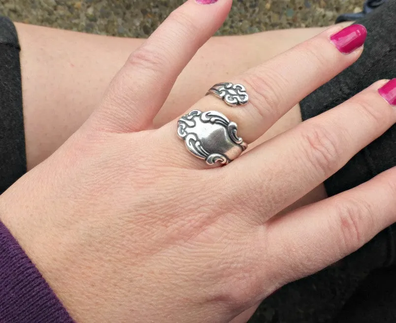 Spoon Ring. Sterling silver ring, silver jewelry, bohemian fashion accessories.