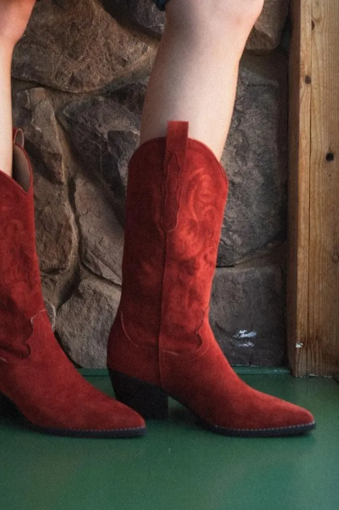 Sunset Ridge Western Boots - Red